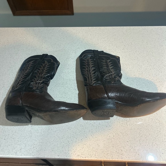 Tony Lama Dark Brown Western Boots - Picture 1 of 9